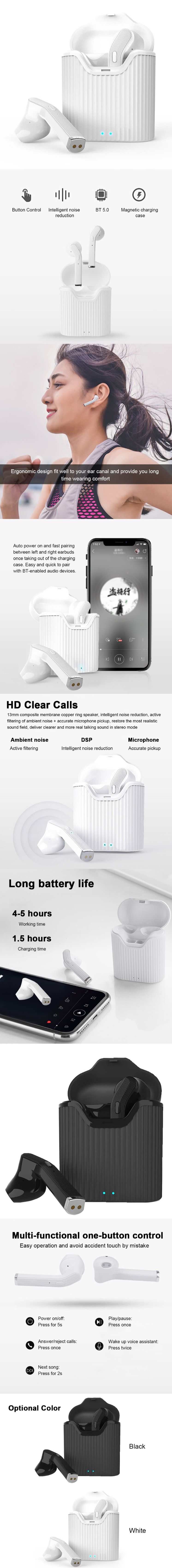 Bluetooth Earbuds with Charging Case, Mini Bluetooth Earbuds, Sports Wireless Earbuds, Earbuds Bluetooth Earphone, Bluetooth Earphone Earbuds,