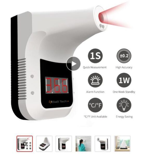 Forehead Themometer, Digital Thermometer, Infrared Themometer, Non-Contact Thermometer, No Touch Thermometer, Forehead Temperature Tester, Forehead Temperature Detector, Temperature Alert, Digital Ear Thermometer, K3 Thermometer, K3 Forehead Thermometer,Wall Mounted Infrared Thermometer,