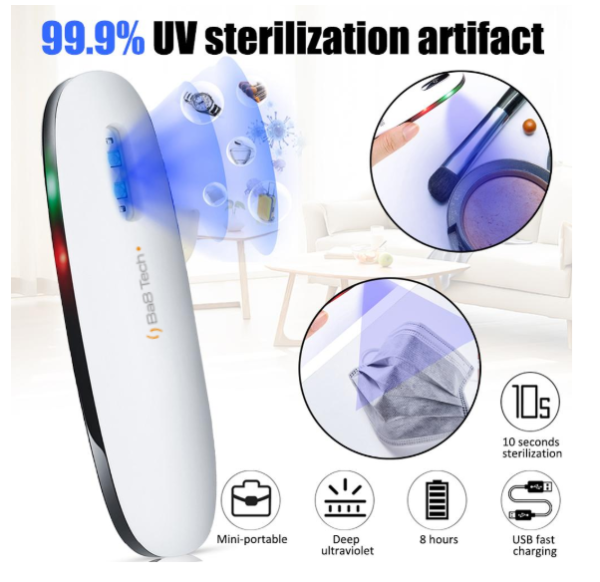 UVC Disinfection Light, UV Sterilization Artifact, Mini Portable Sterilizer, UV LED Light, Mobile Phone Sterilizer, Cell Phone Sterilizer, Sterilization Lamp, Android UV Light, iPhone UV Light,