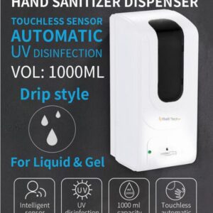 UV Soap Dispenser, Soap Dispenser UV Disinfection, Automatic Soap Dispenser, Hand Sanitizer Dispenser, Touchless Sensor Dispenser, 1000ml Soap Dispensor, Soap Dispenser with UV Ray,