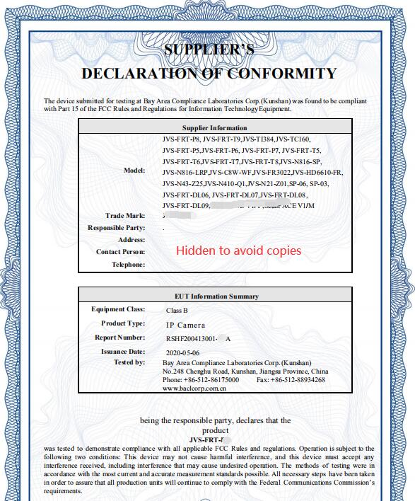 CE FCC Certification JVS-FRT-DL08 Jovision Technology Co Ltd Temperature Scan Camera Thermal Imaging Camera Fever Detection