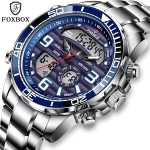 2023 Top Brand Luxury Digital Mens Watches Top Luxury Sport Quartz Wristwatch For Men All Steel Military Waterproof Clock Box