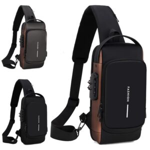 Men Multifunction Anti Theft USB Shoulder Bag Man Crossbody Cross Body Travel Sling Chest Bags Pack Messenger Pack