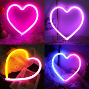 Battery USB LED Neon Light Wall Decoration Butterfly Lightning Heart Neon Sign Night Light for Kids Bedroom Wedding Party Gift