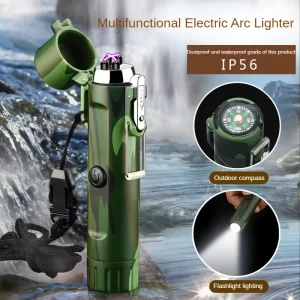 Electronic Plasma Arc Lighter Electric Lighters USB Rechargeable Smoking Cigar Outdoor Waterproof Windproof Portable Accessories