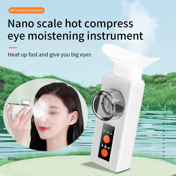 Hot Cold Compress Eye Steamer Relieve Fatigue Dry Eyes Moisturizing Heating Face Eye Massager Mask Humidifier Mist Nano Sprayer