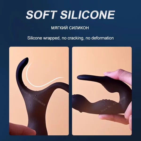 Wireless Remote Male Prostate Massager Dildo Anal Plug Rocking Penis Ring Vibrator For Men Gay Butt Stimulator Adult Sex Toys - Image 4