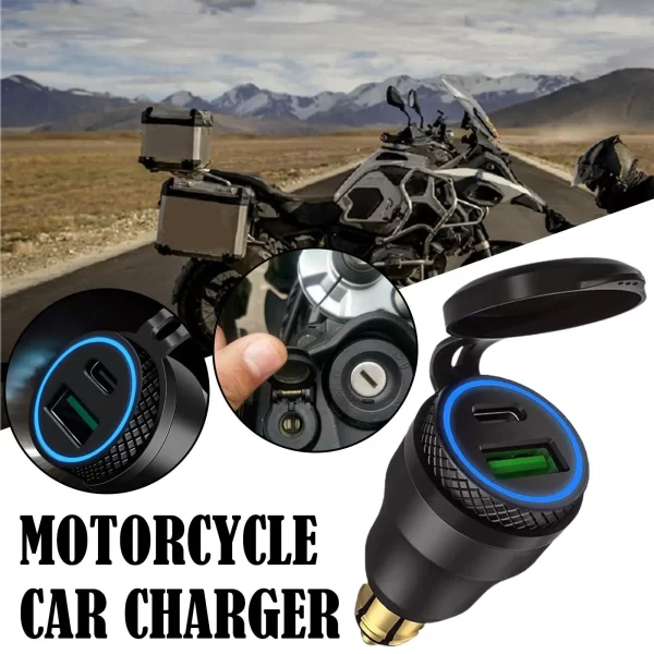 Motorcycle Charger Interphone DIN Adapter Car USB Charger