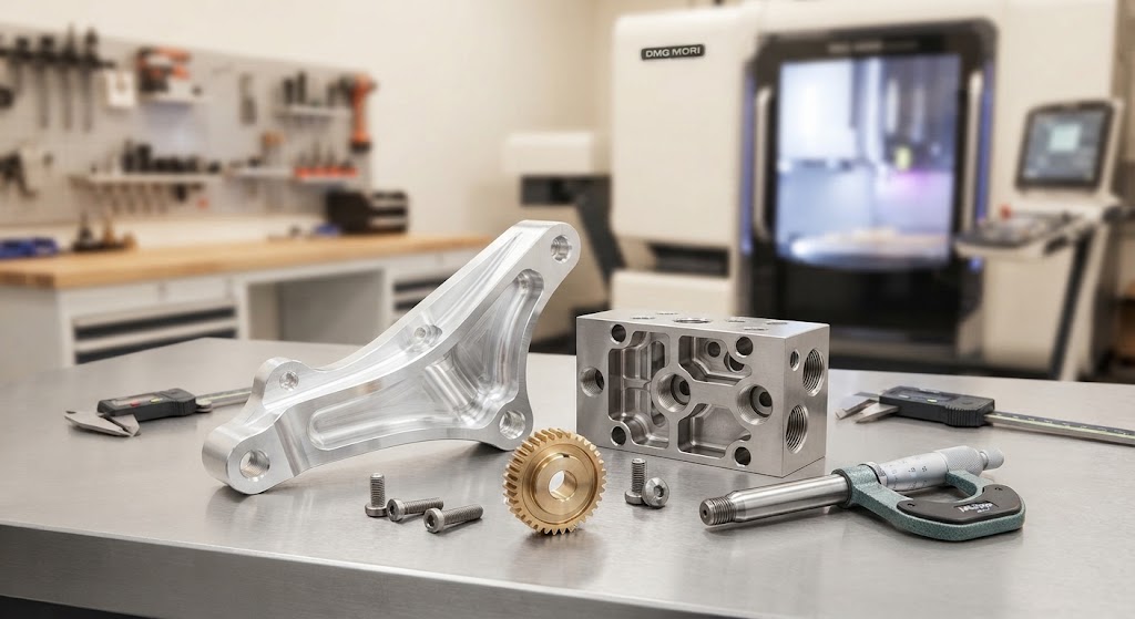 Custom CNC machining parts and precision manufacturing workshop in China